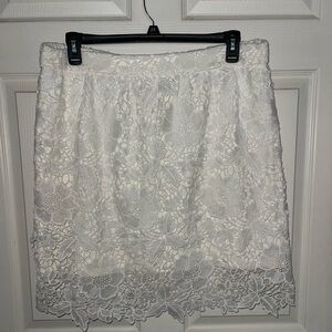 Society+ white lace mini skirt 18/20